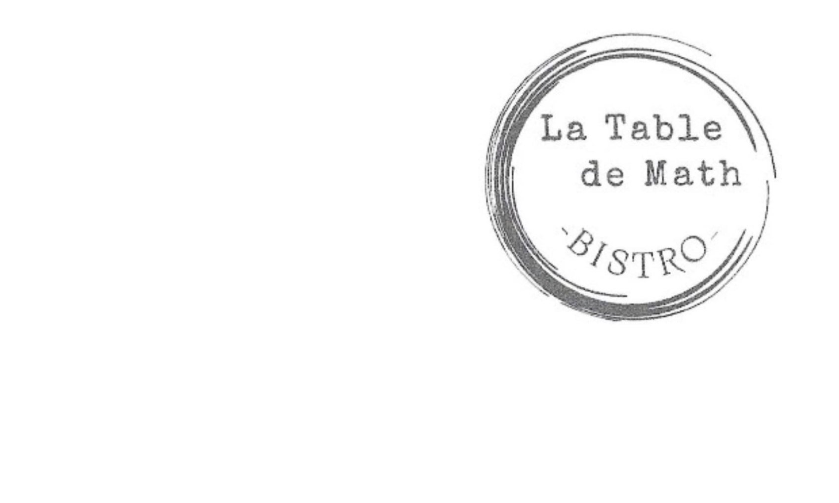 Le restaurant de Bibost, la Table de Math