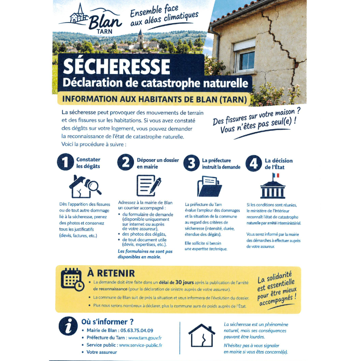 Déclaration catastrophe naturelle