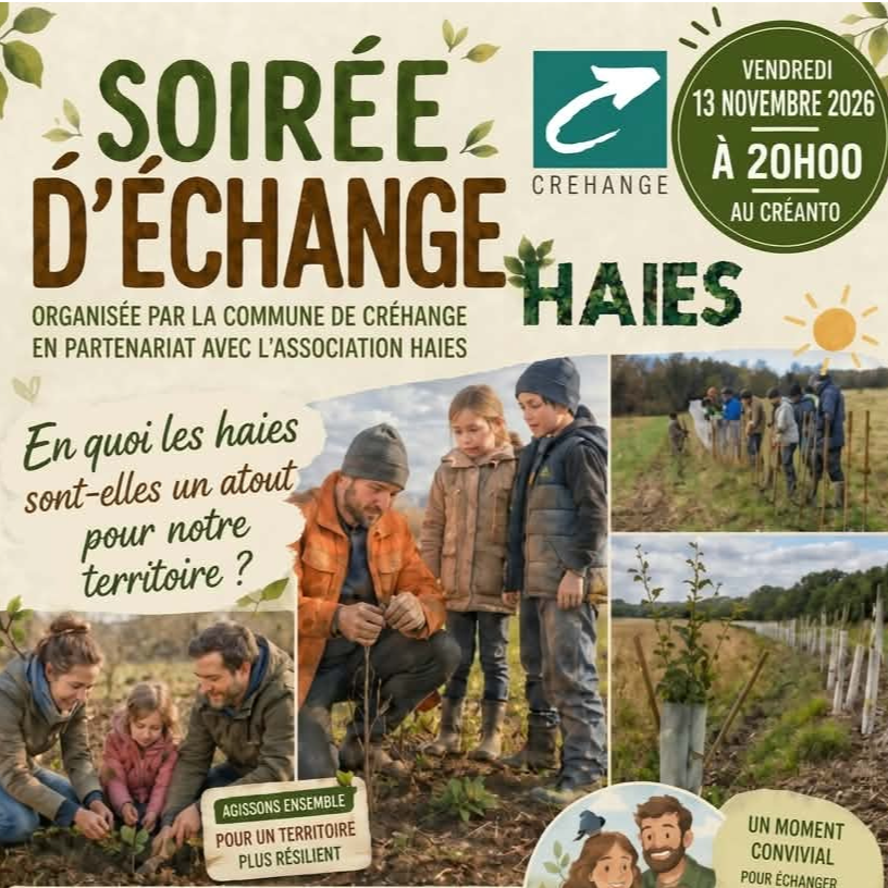 SOIRÉE D’ÉCHANGE AUTOUR DES HAIES - vendredi 13 novembre (gratuit)