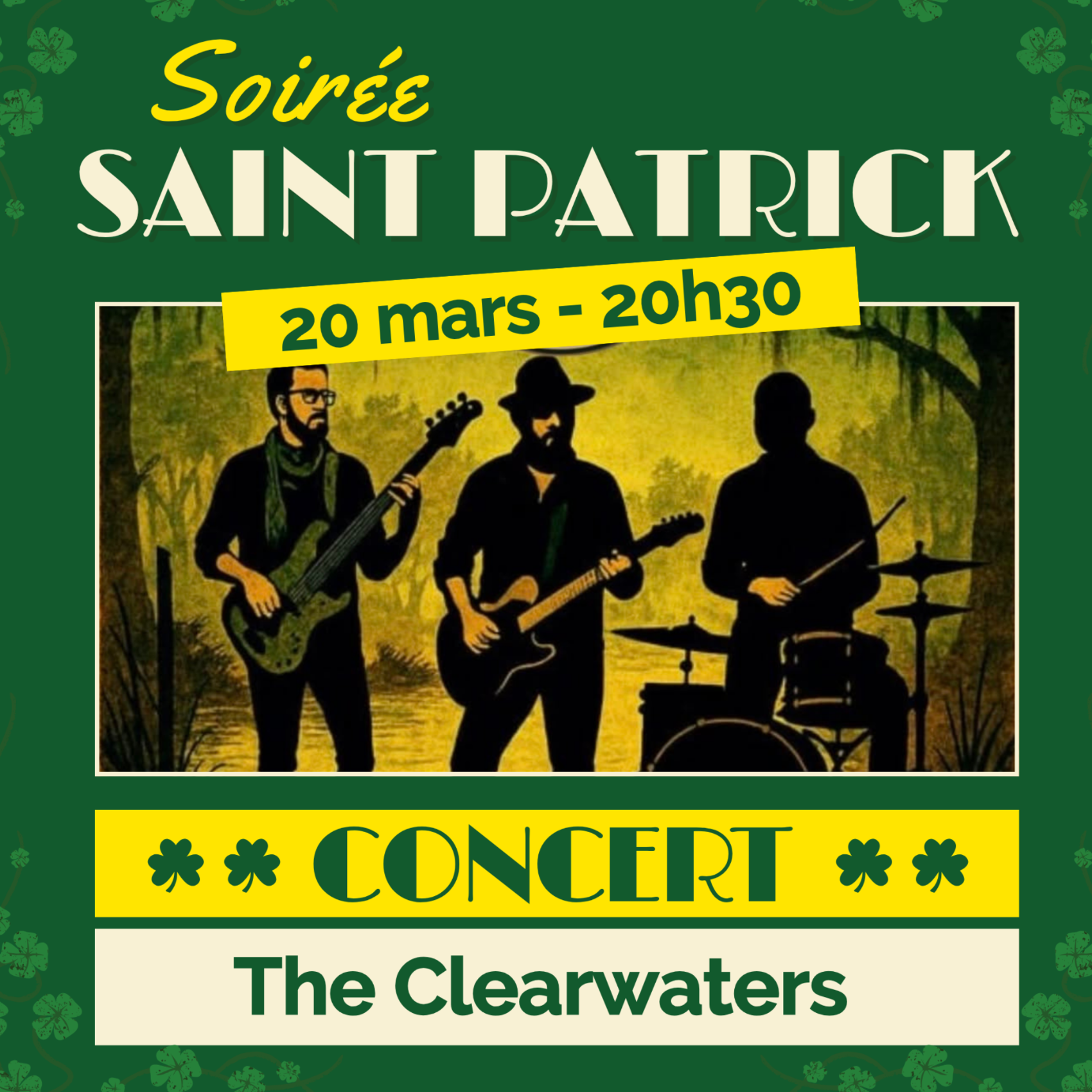 CONCERT - SOIREE SAINT-PATRICK le Groupe Clearwaters