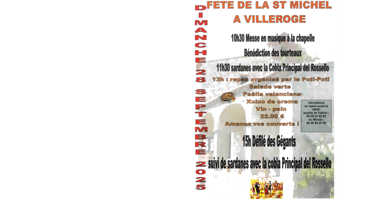Fête de la St Michel Hameau de Villeroge
