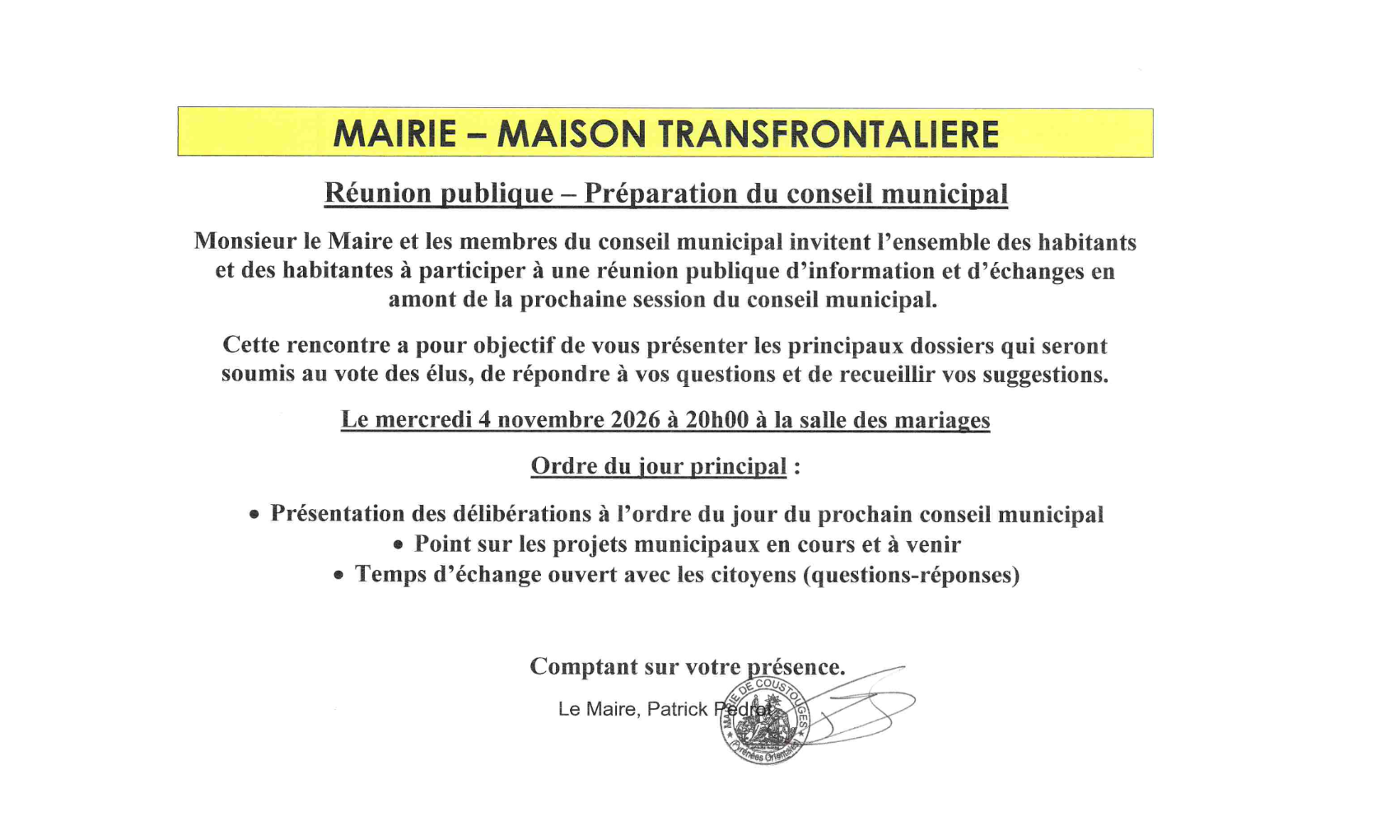 Réunion publique