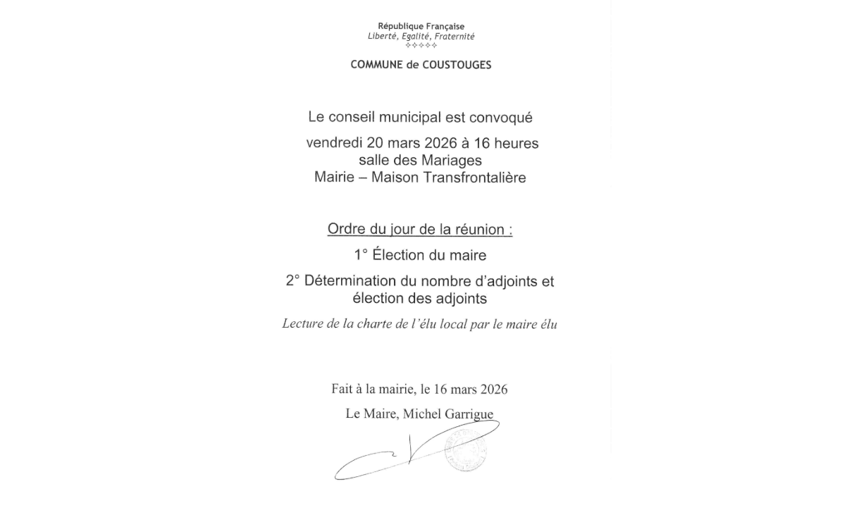 Réunion du conseil municipal