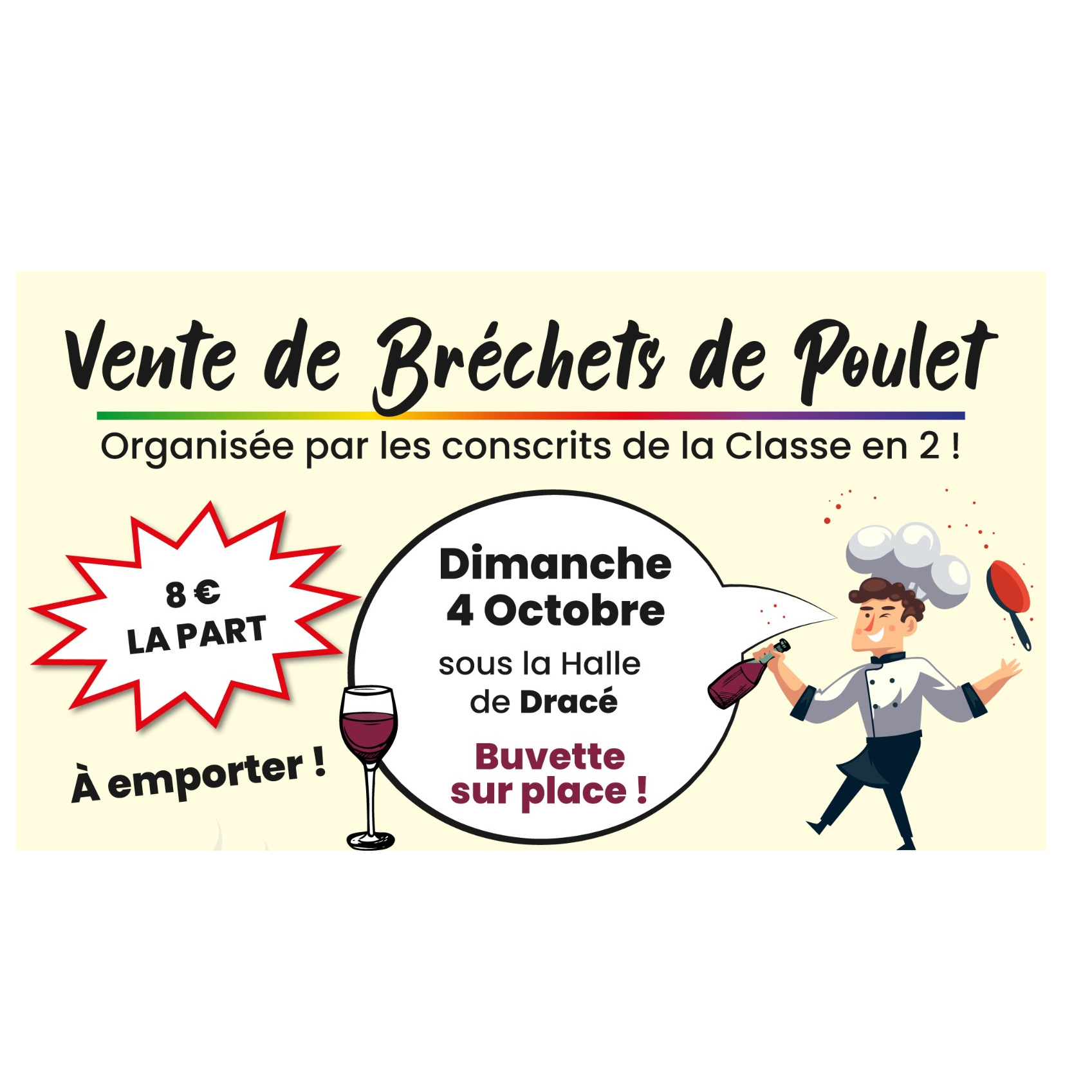 Vente de bréchets de poulet