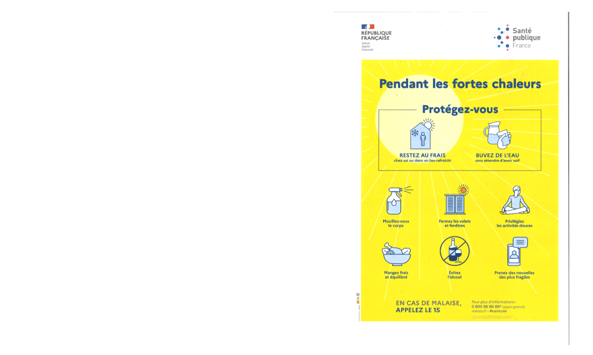 Canicule - adoptez les bons gestes