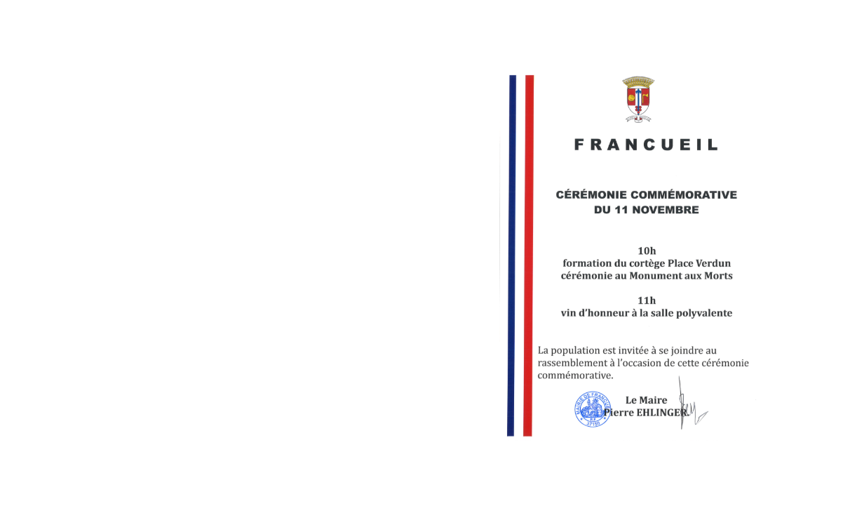 Cérémonie du 11 novembre