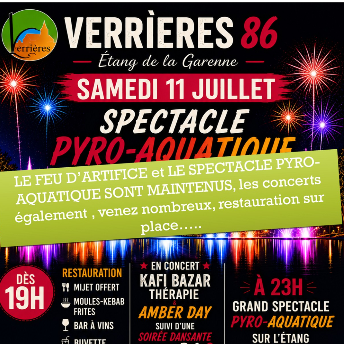 SPECTACLE PYRO-AQUATIQUE et FEU D'ARTIFICE