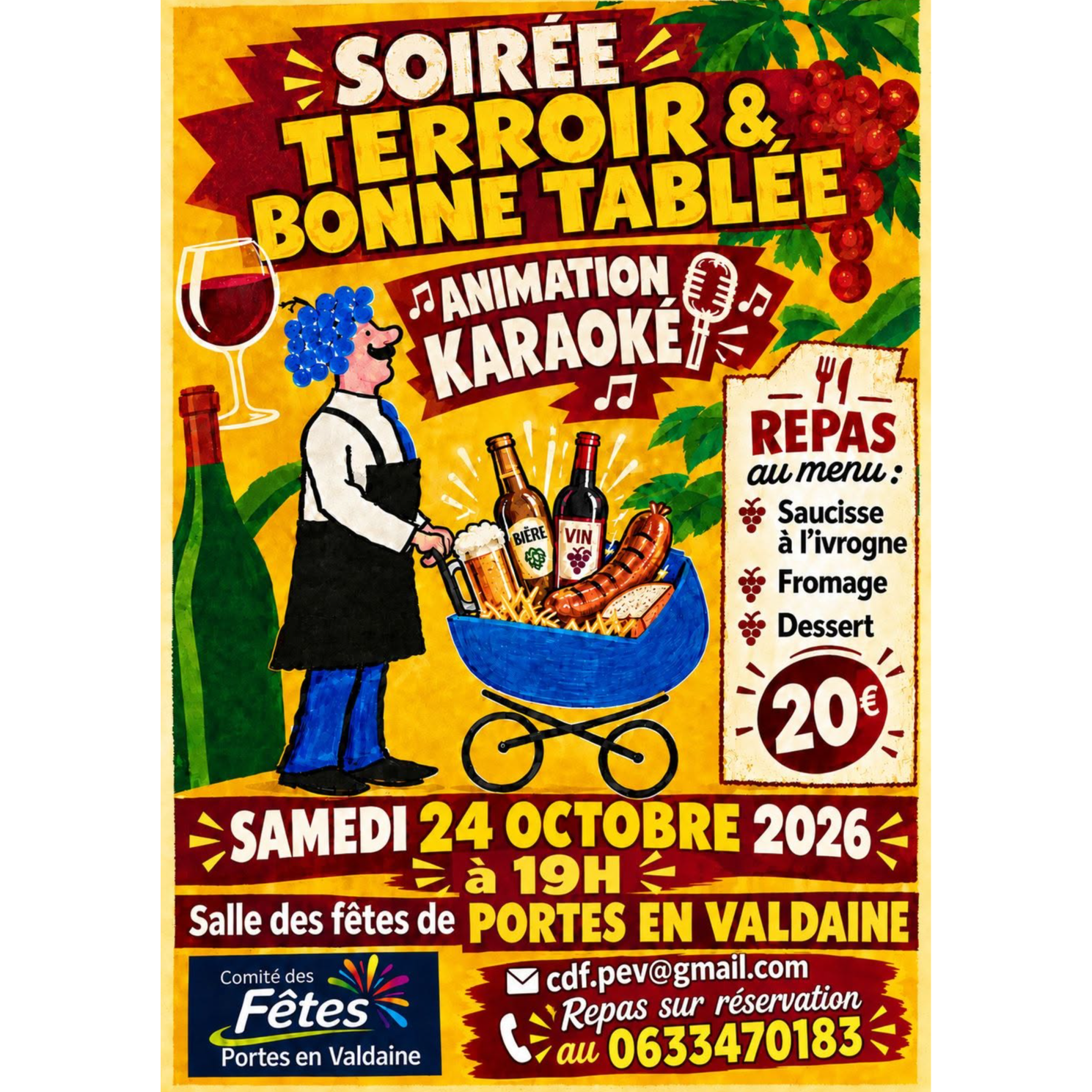KARAOKE, SOIREE TERROIR ET BONNE TABLEE