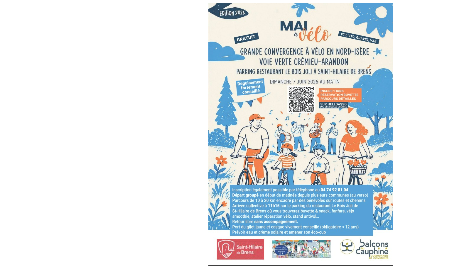 Mai à vélo