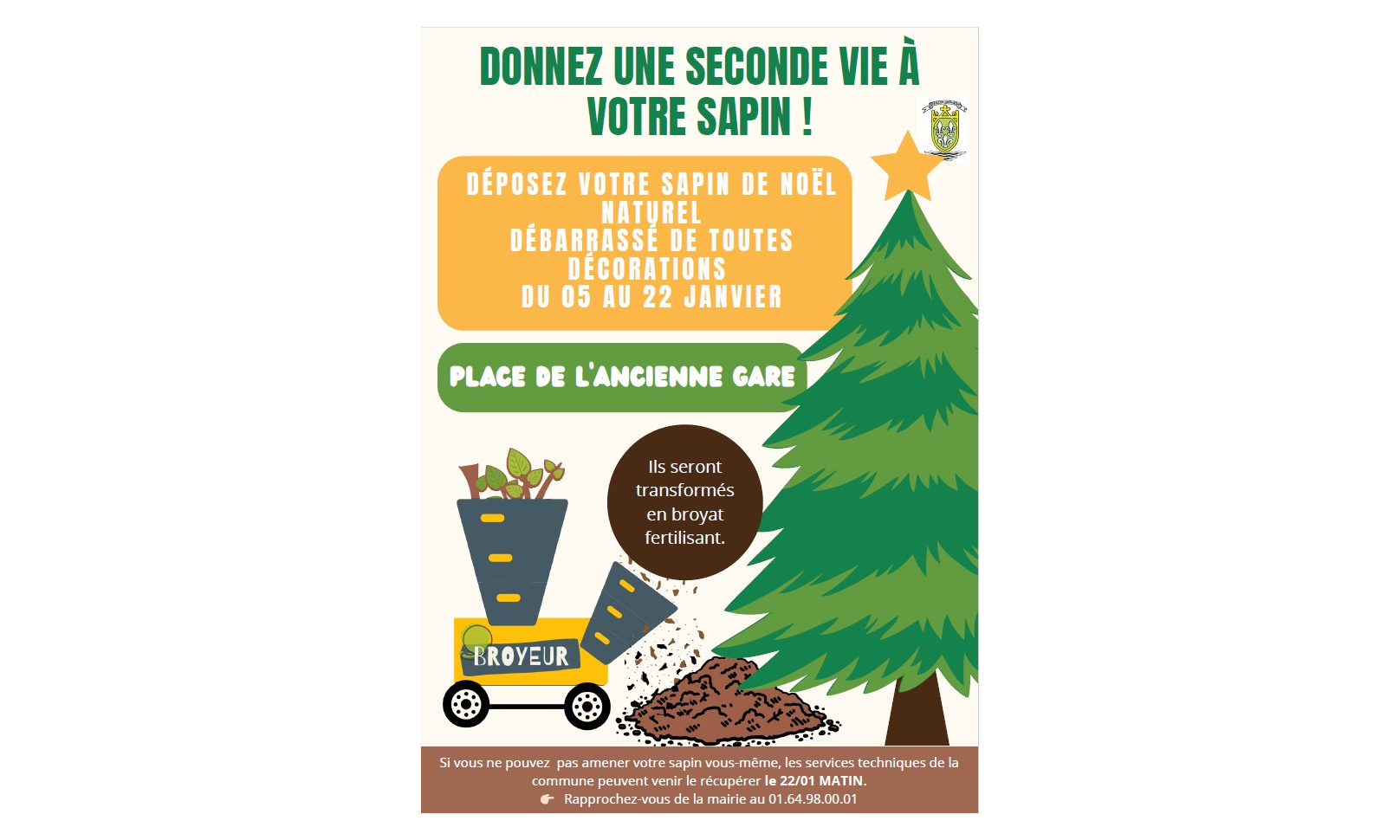 La collecte des sapins de Noël