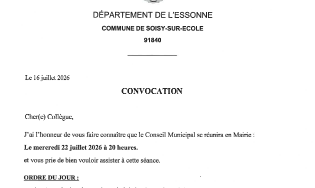 Convocation Conseil municipal