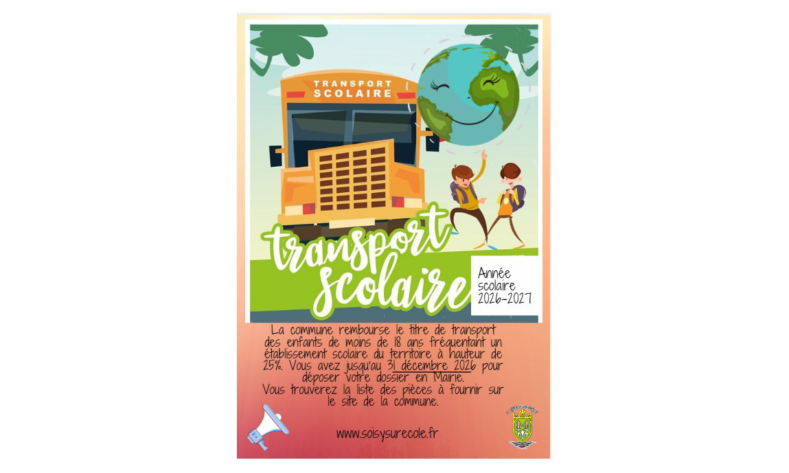 Remboursement des frais de transport scolaire
