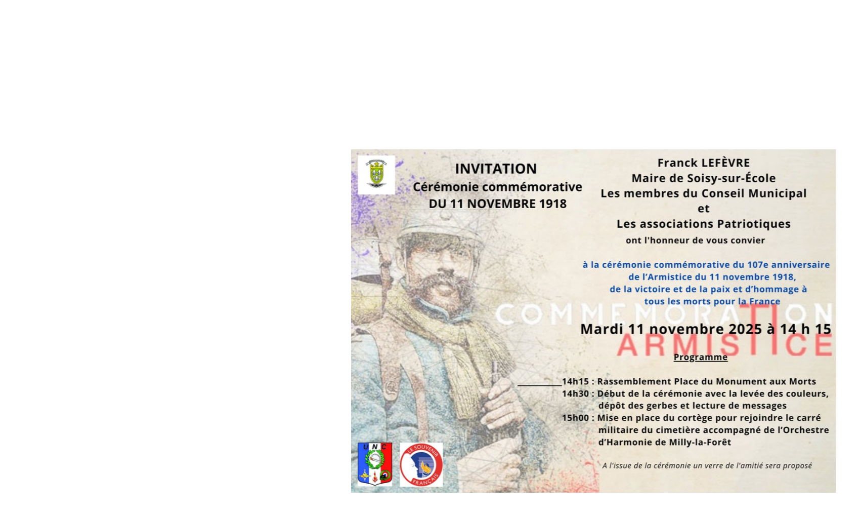 Cérémonie commémorative du 11 novembre 1918