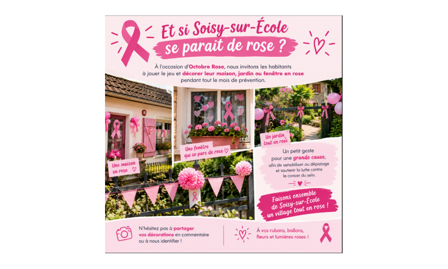 Un village tout en rose pour une grande cause !