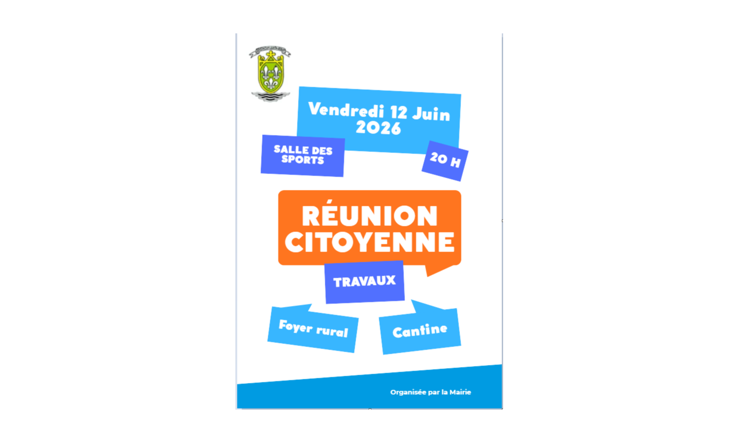 Réunion citoyenne à la salle des fêtes "La Maison des Sports"