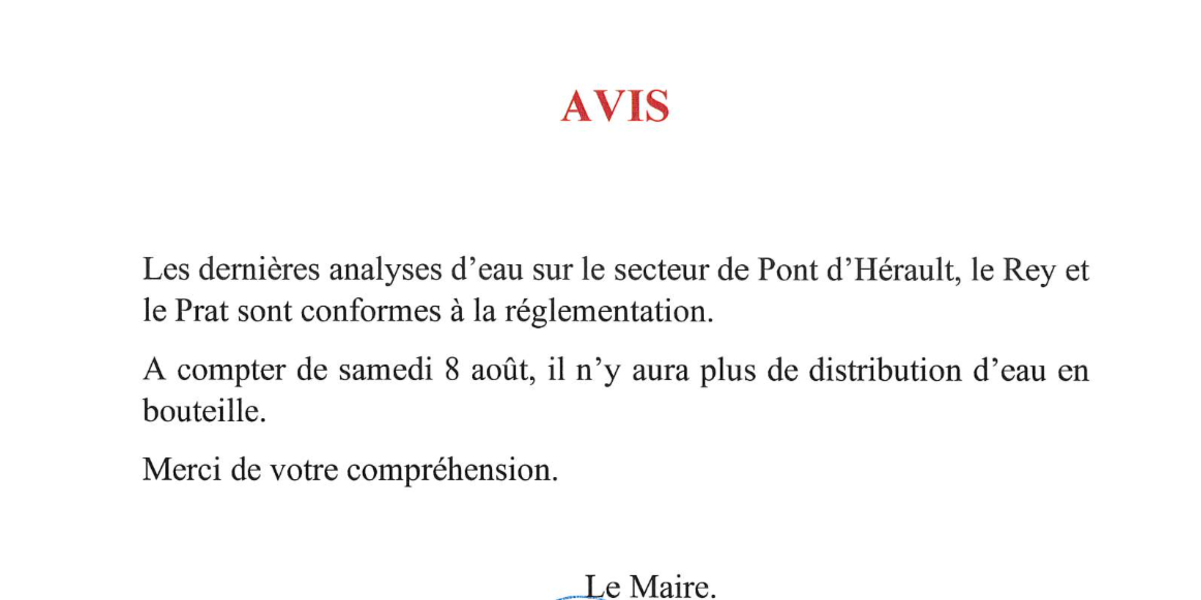 Avis à la population
