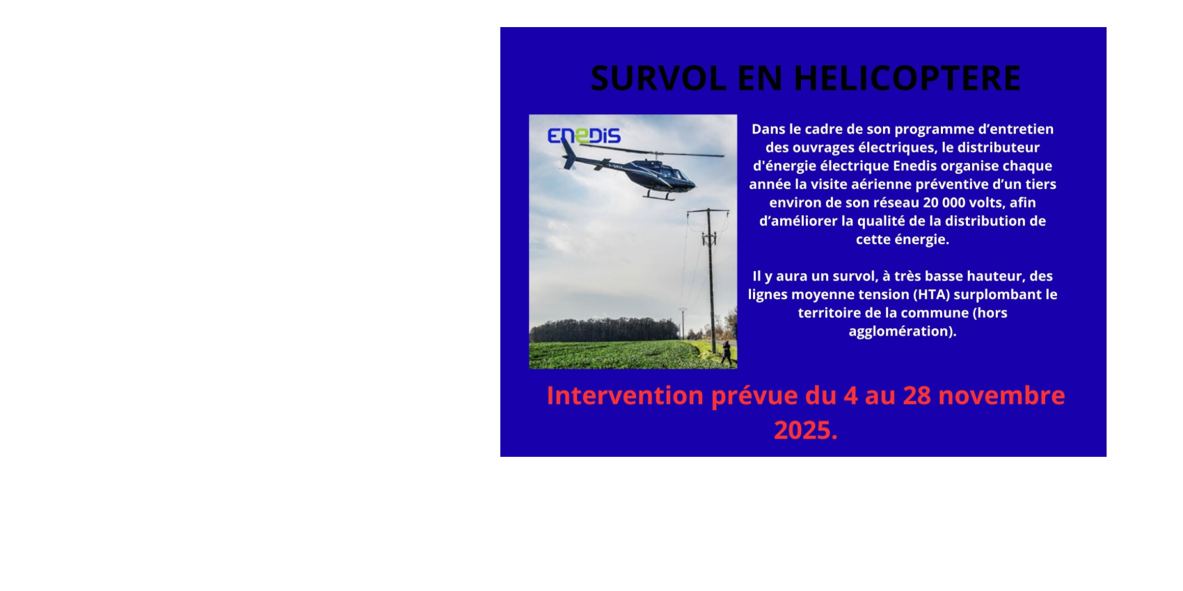 Survol en helicoptére