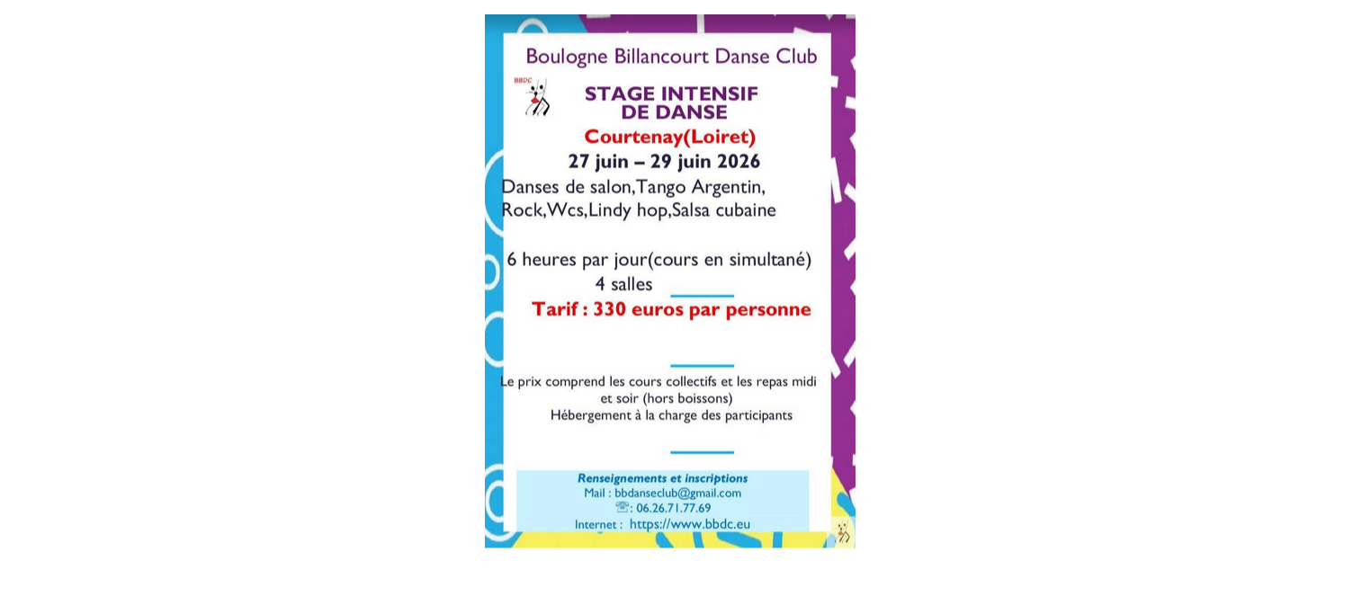STAGE DE DANSE A COURTENAY