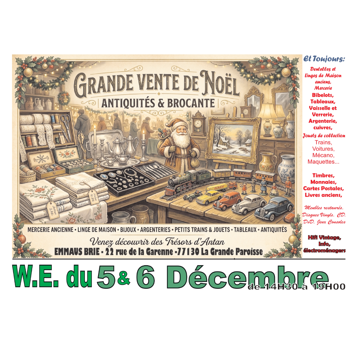 Grande Vente de Noël - Emmaüs Brie