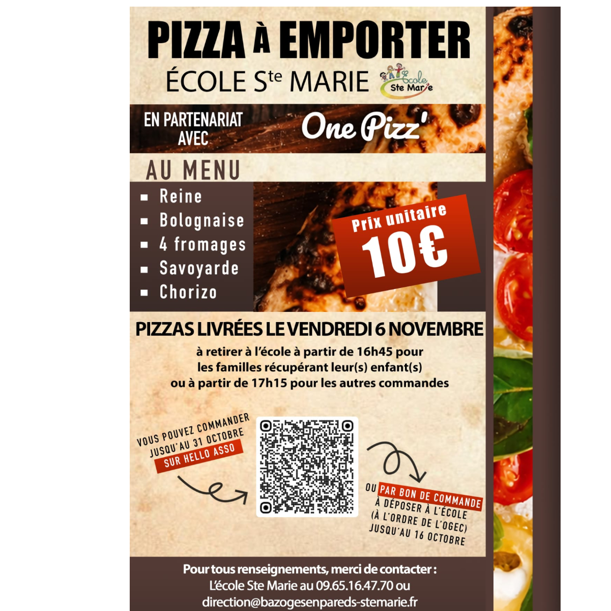 Vente de pizzas