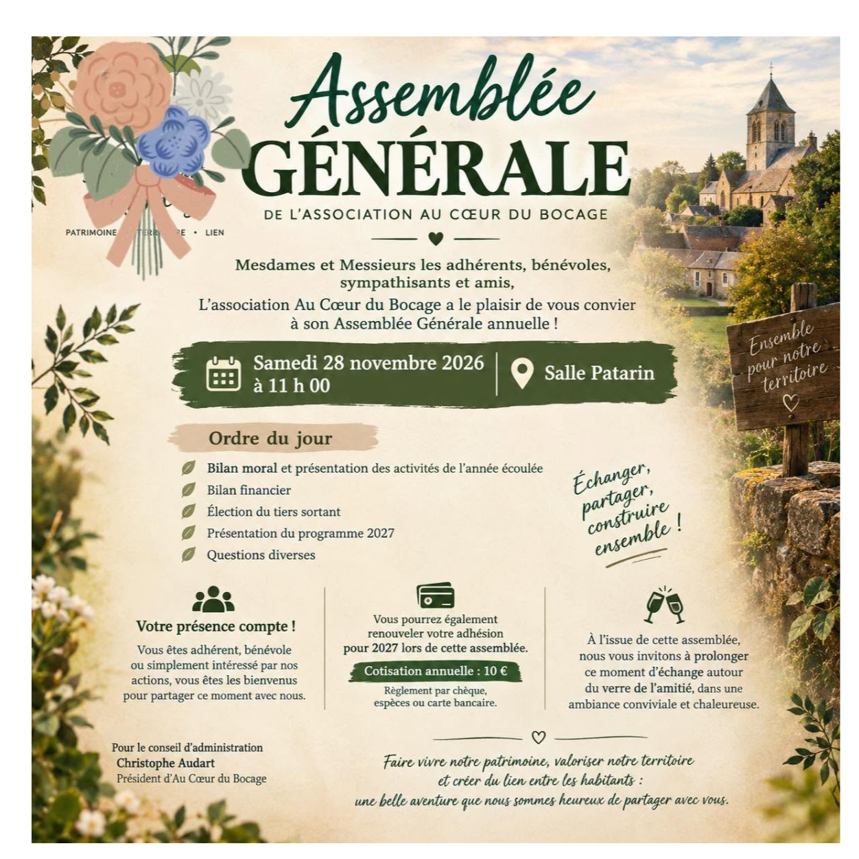 Assemblée Générale de l'association Au Coeur du Bocage
