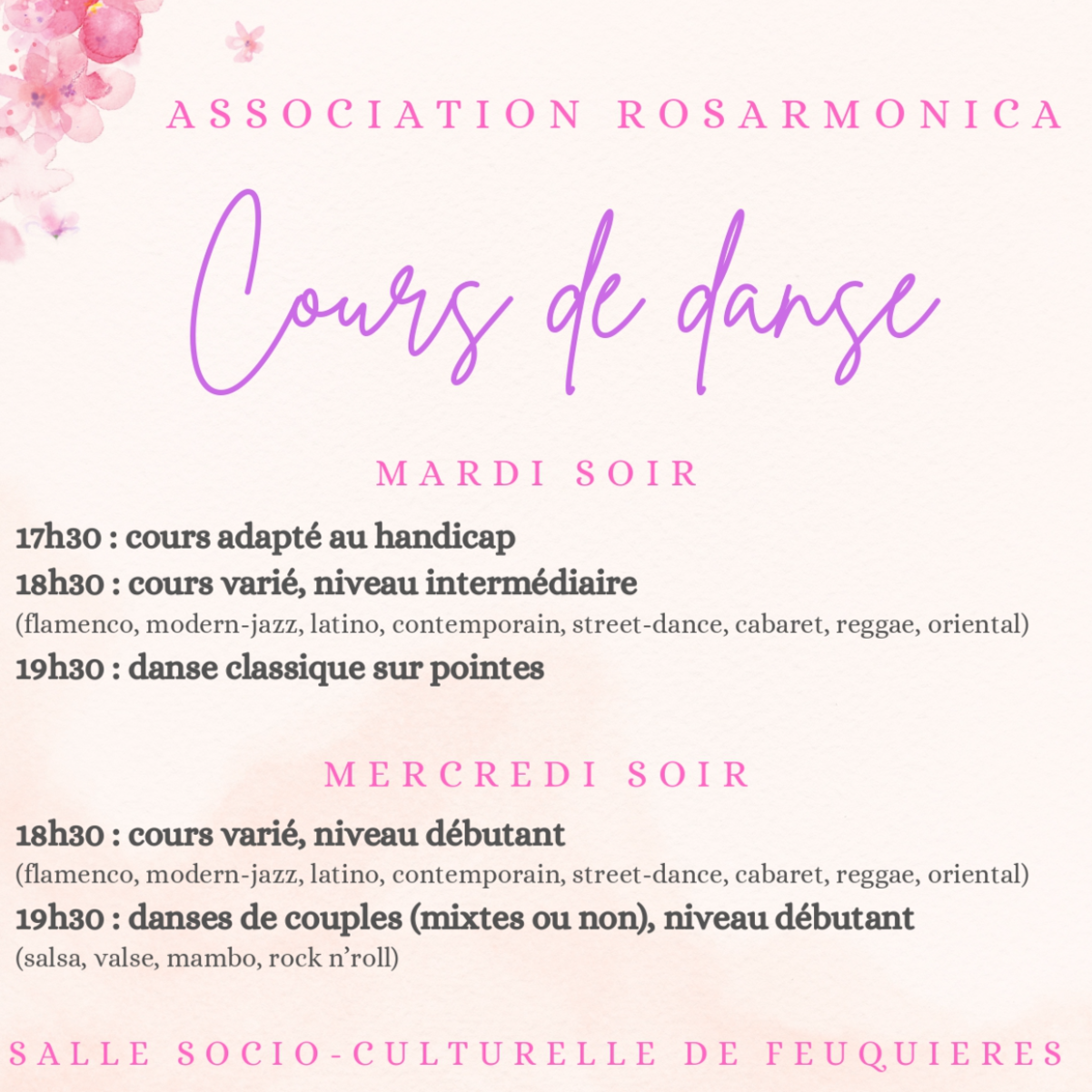 Cours de danse