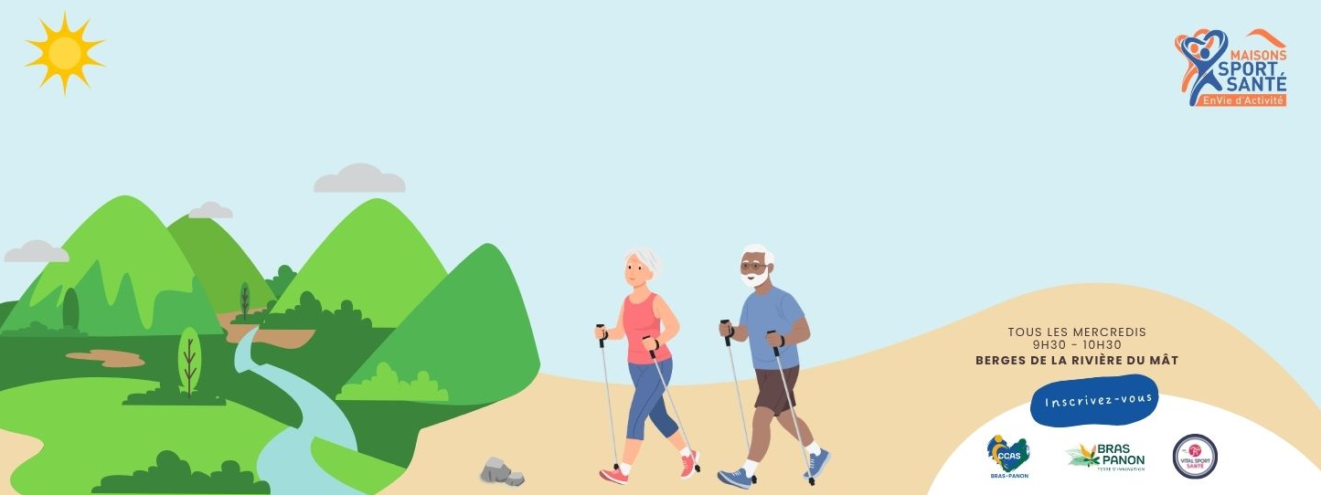 Marche nordique avec la Maison Sport Santé