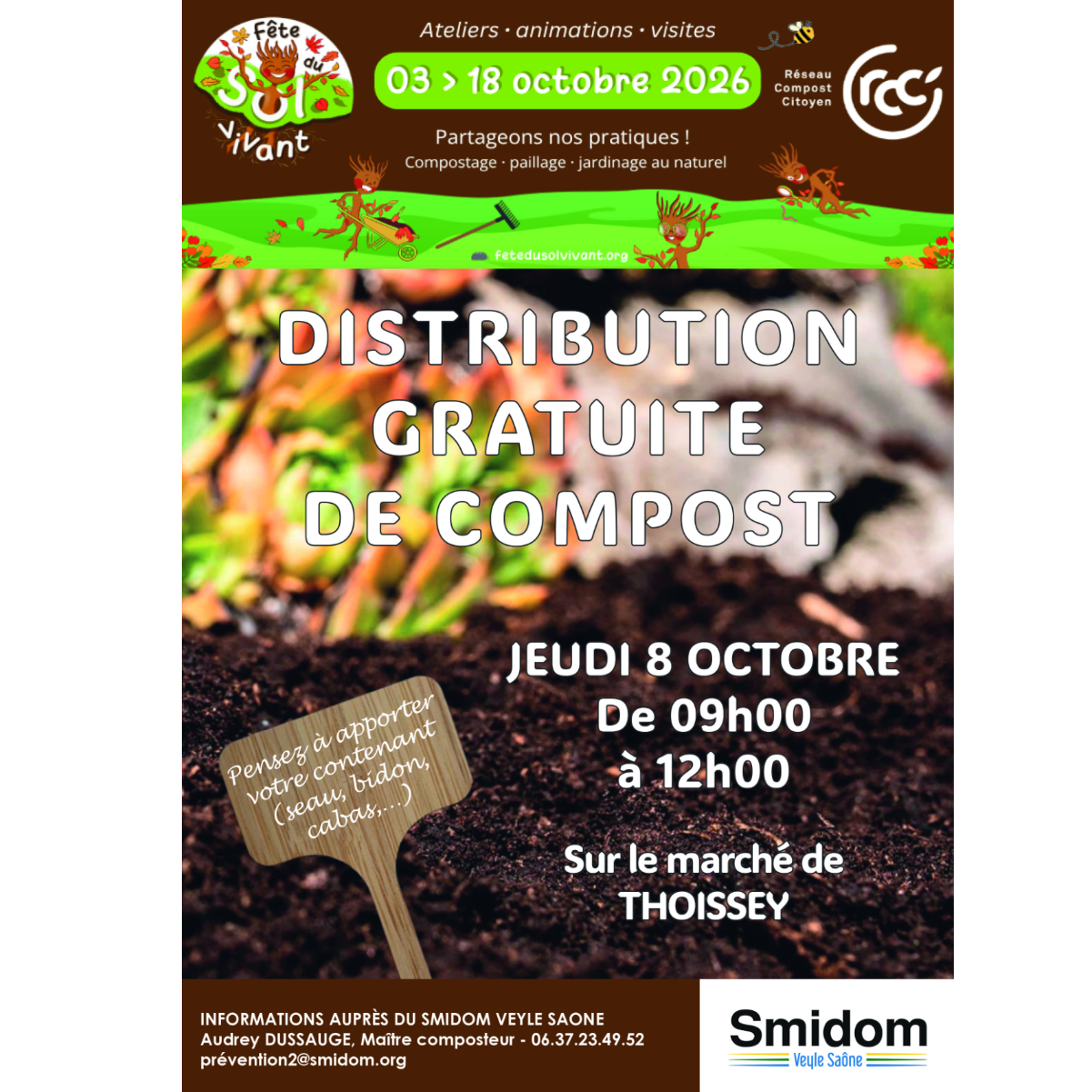 "Fête du Sol Vivant" - Distribution gratuite de compost - Thoissey