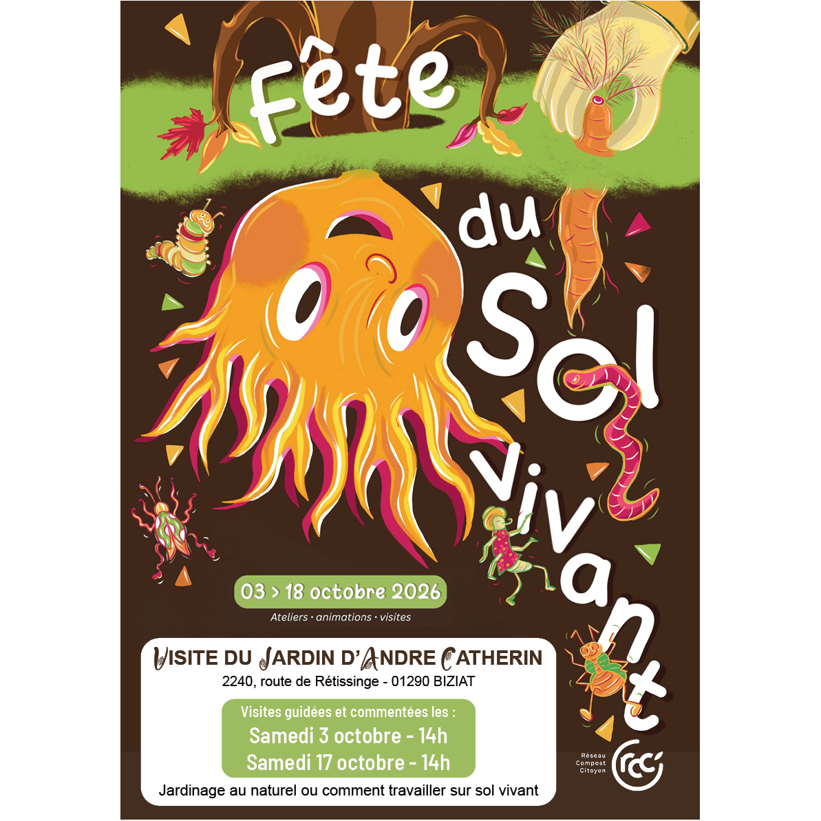 "Fête du Sol Vivant" - Visite du jardin d'André Catherin