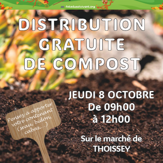 "Fête du Sol Vivant" - Distribution gratuite de compost - Thoissey