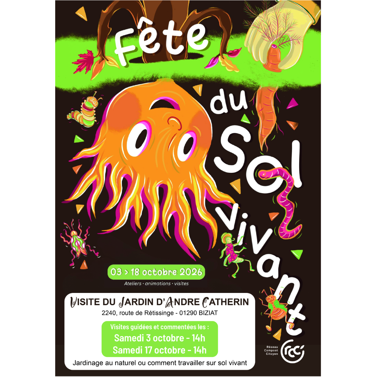 "Fête du Sol Vivant" - Visite du jardin d'André Catherin