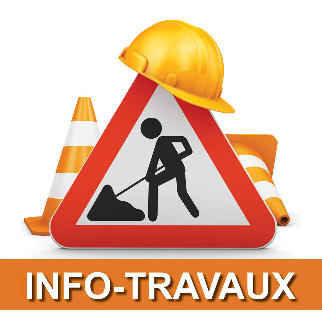 Réparation du portique de gabarit au giratoire sur la RD17 route de Belleville.