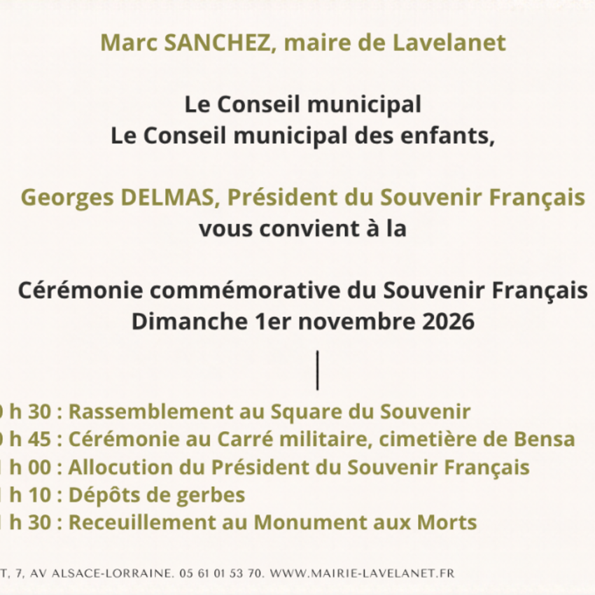 Cérémonie commémorative du Souvenir français