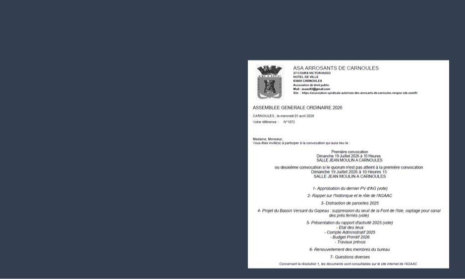 Dernières informations