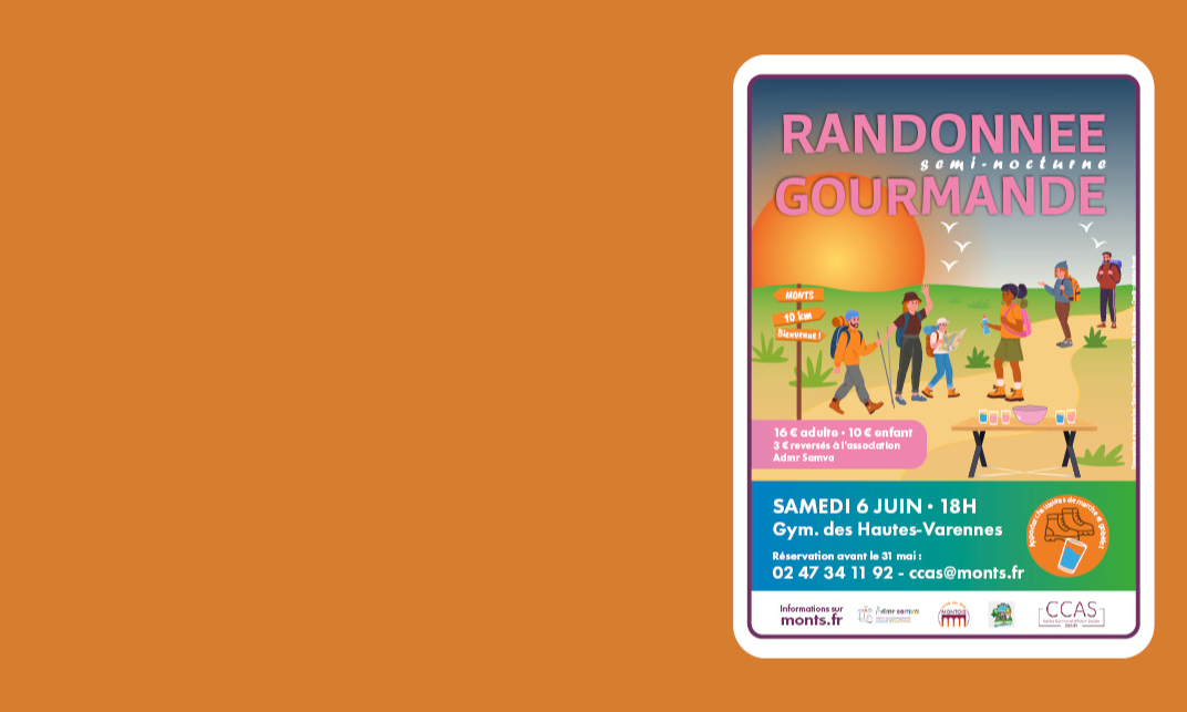 Le 6 juin, savourez Monts autrement et marchez pour une bonne cause