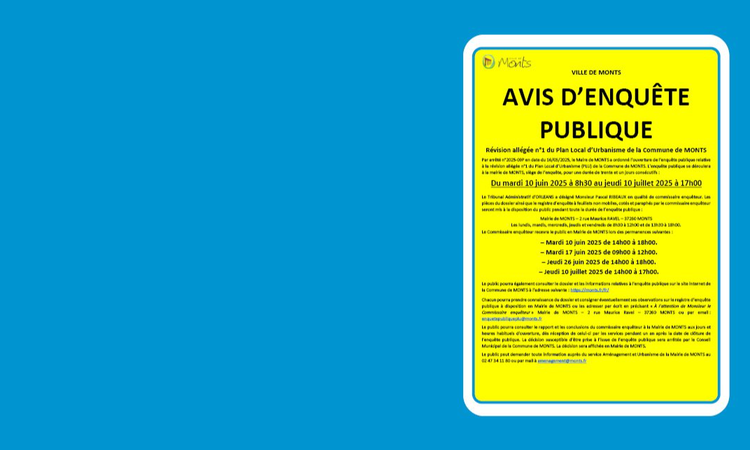 Avis d'enquête publique
