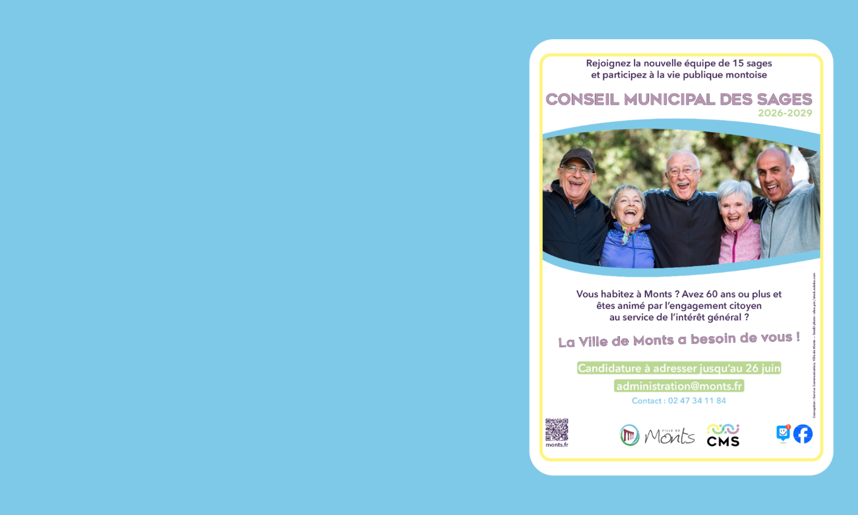 Rejoignez la nouvelle équipe du Conseil municipal des Sages