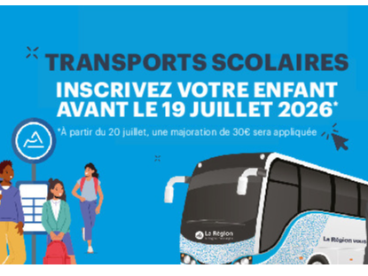 🚍 Transports scolaires 2026-2027 : Inscriptions !